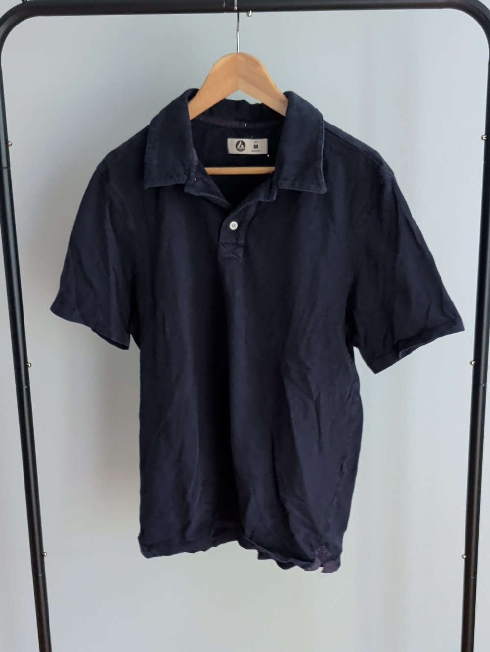 American Giant Navy Short-Sleeve Polo